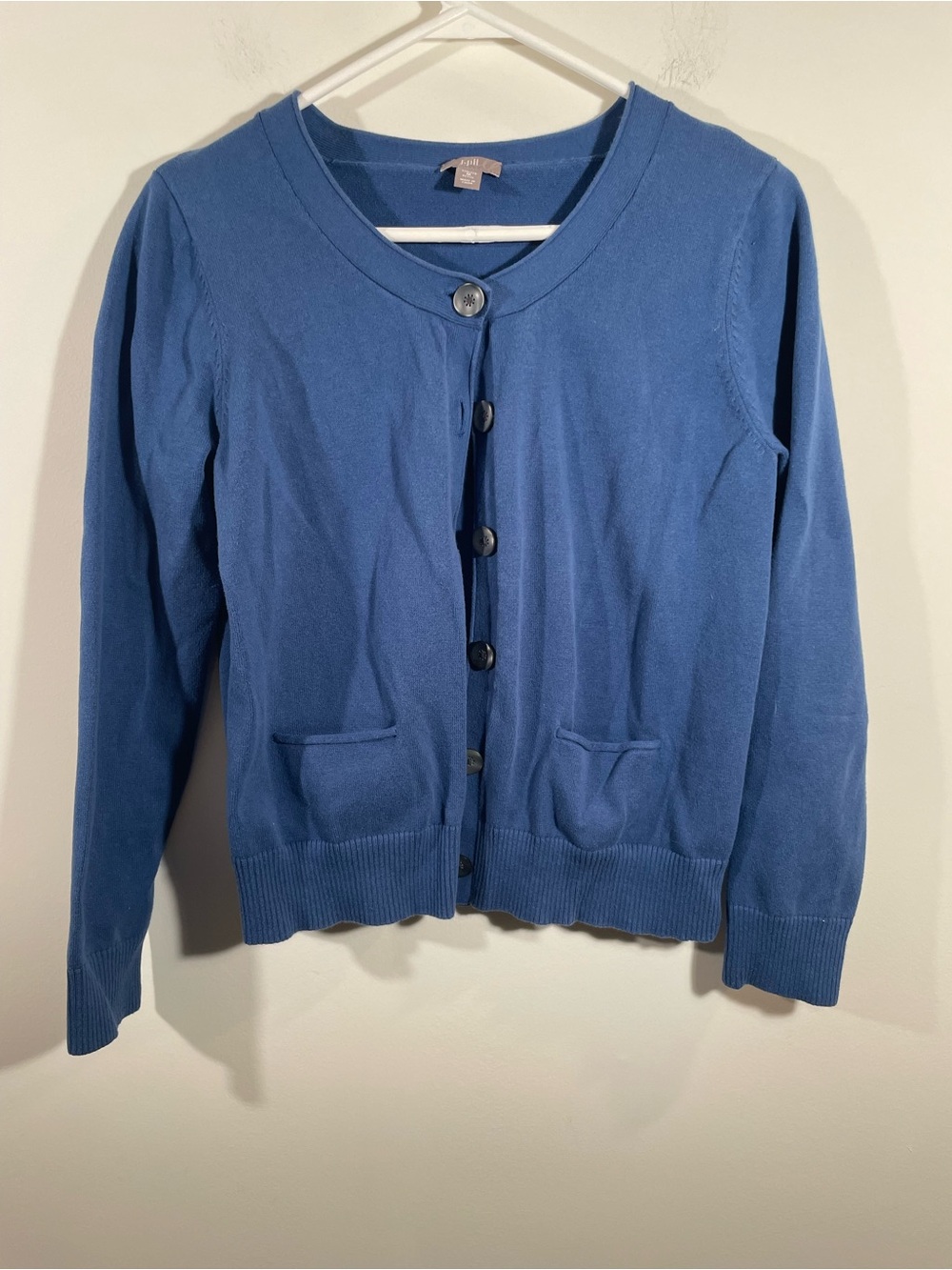 J Jill cotton blend button cardigan M petite